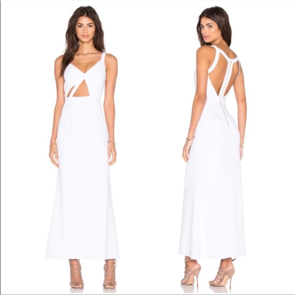NBD NAVEN Trax Maxi Dress in White